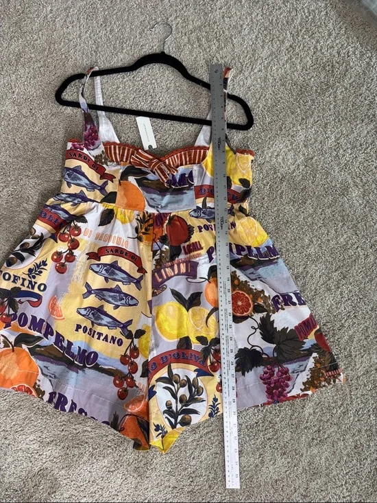 MAEVE Anthropologie Colorful Fruit Print Sundress with Bow - Picture 11 of 12